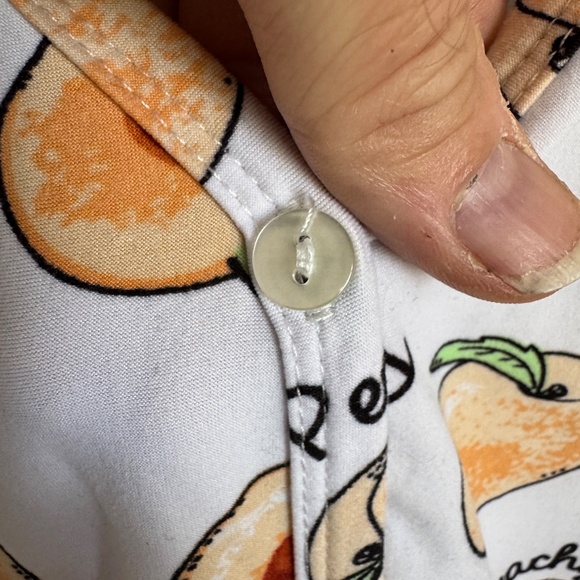 Mentally Exhausted Women's 1/2 Button Up Peachy Pajama Sleep‎ Romper White Large - Picture 5 of 11